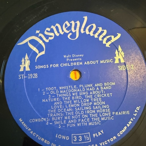 Walt Disney Tubby the Tuba Vinyl Record - Picture 4 of 5